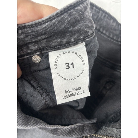 Revolve Lovers And Friends Black Mason High Rise Skinny 31 - Picture 5 of 10